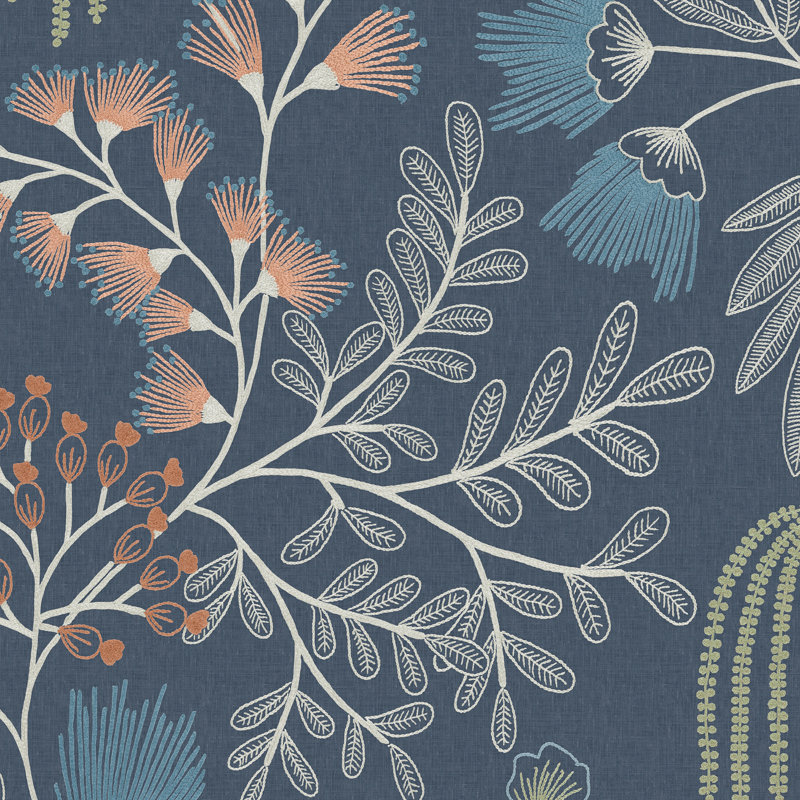 Richmond Navy Wallpaper, Blue