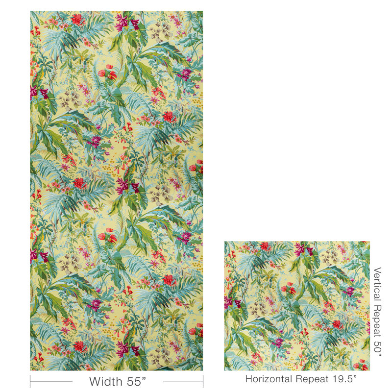 Majorelle Print 100% Cotton Fabric, Sun