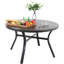Ensemble repas pour patio 4 personnes Leonard avec chaises pivotantes