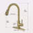 Nickel Gold Kitchen Sink Faucet With Deck Plate Kitchen Faucets With Pull Out Sprayer Single Handle Kitchen Faucet