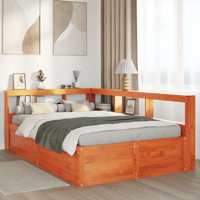 Solid Wood Storage Bed