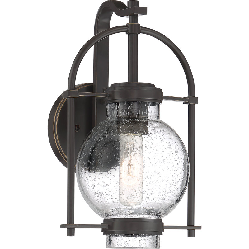Applique murale d'extérieur à 1 ampoule bronze, H 13 po x l 8 po x P 7,75 po