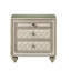Table de chevet 2 tiroirs beige