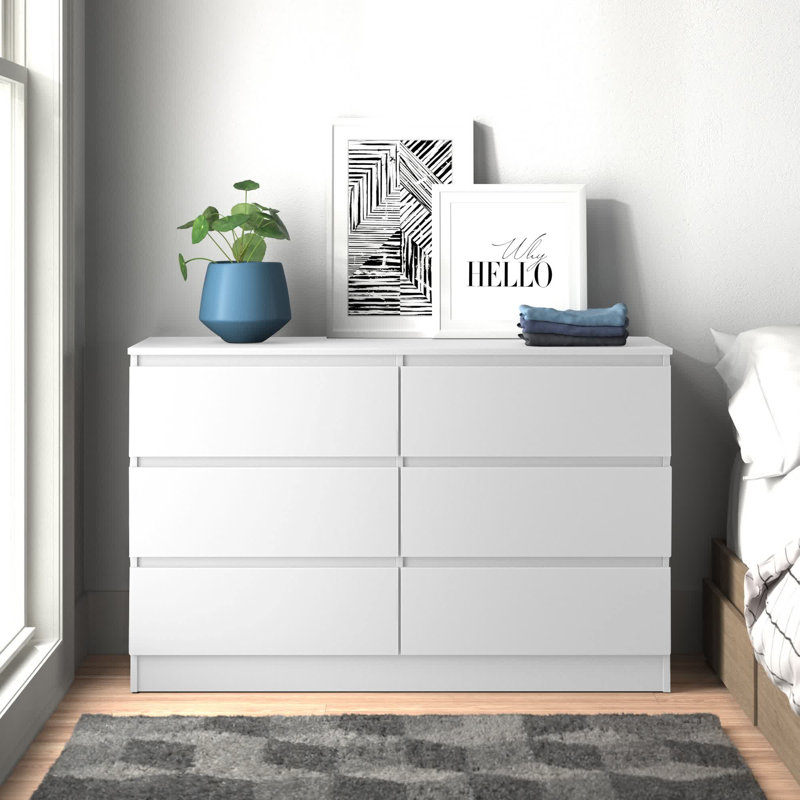 Braunstein 6 Drawer Chest Of Drawers, White