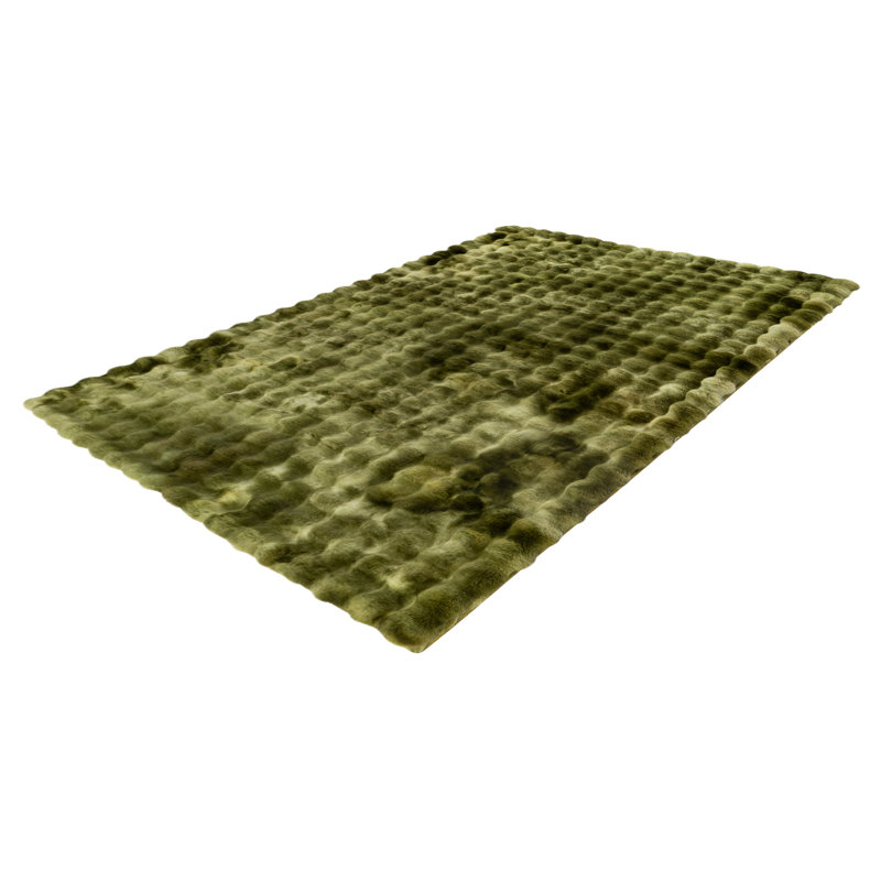 Camouflage Abstract Hand Tufted Area Rug, Rectangular 160 x 230cm, Green