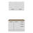 2-Piece Garage and Utility Room Storage Cabinet Set with 47 Inch Base Cabinet and 47 Inch Wall Cabinet Modular Storage Organization Unit - White