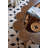 51.18" Brown Free Form Solid Wood Coffee Table