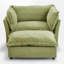 Chaise d'appoint rembourrée avec repose-pieds-170811372