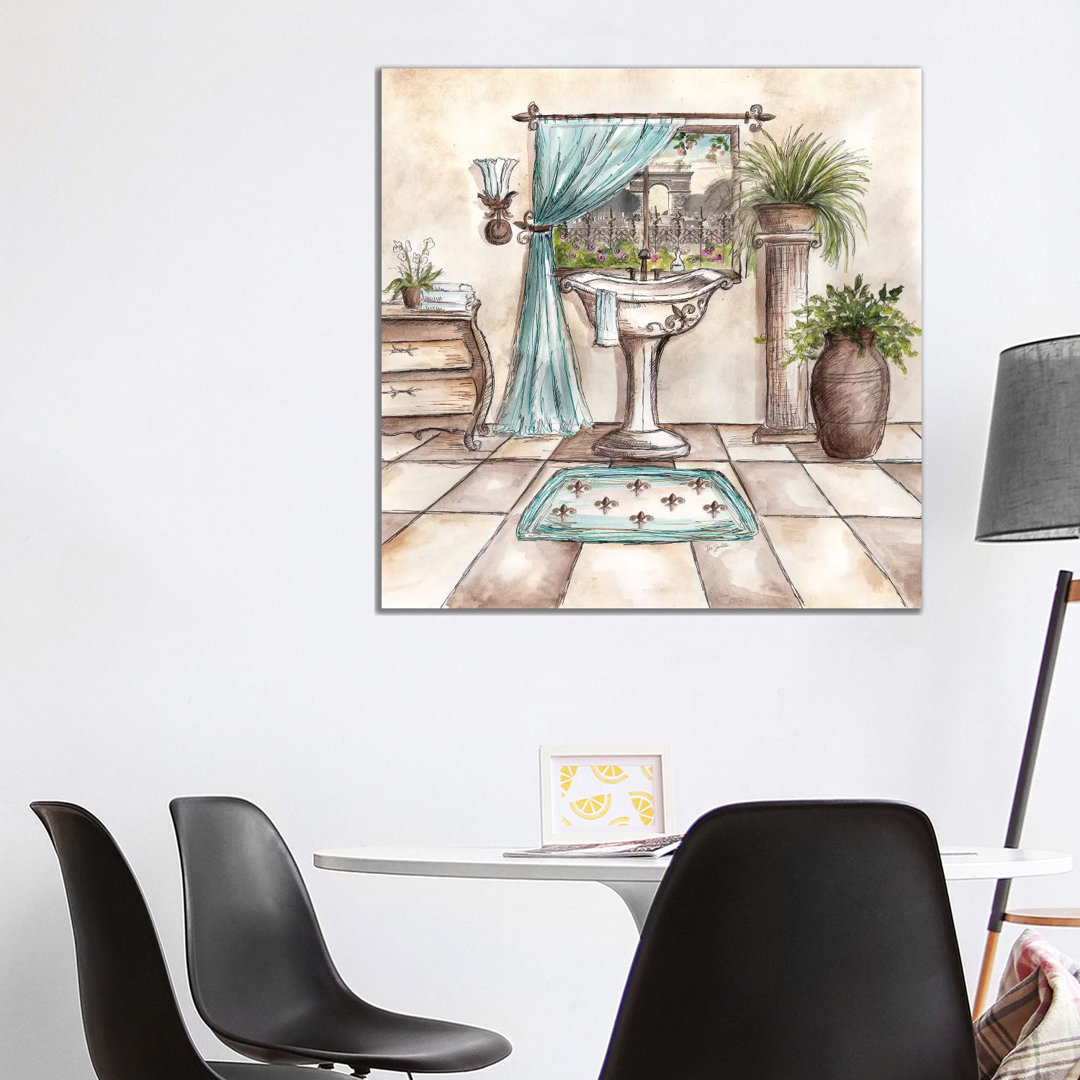 Paris Bath II by Tre Sorelle Studios - Wrapped Canvas Painting