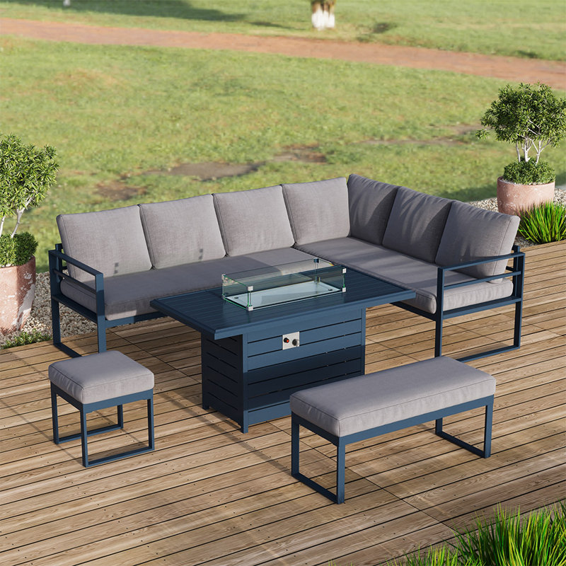 Fireplace Outdoor Sofa Set
