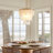 Isla White Dimmable Layered Capiz Chandelier