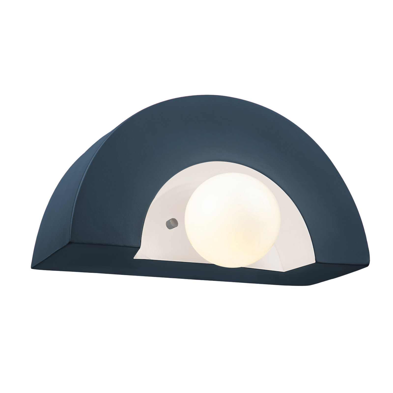 Payam Single Light Dimmable Demilune Sconce, Midnight Sky/Matte White