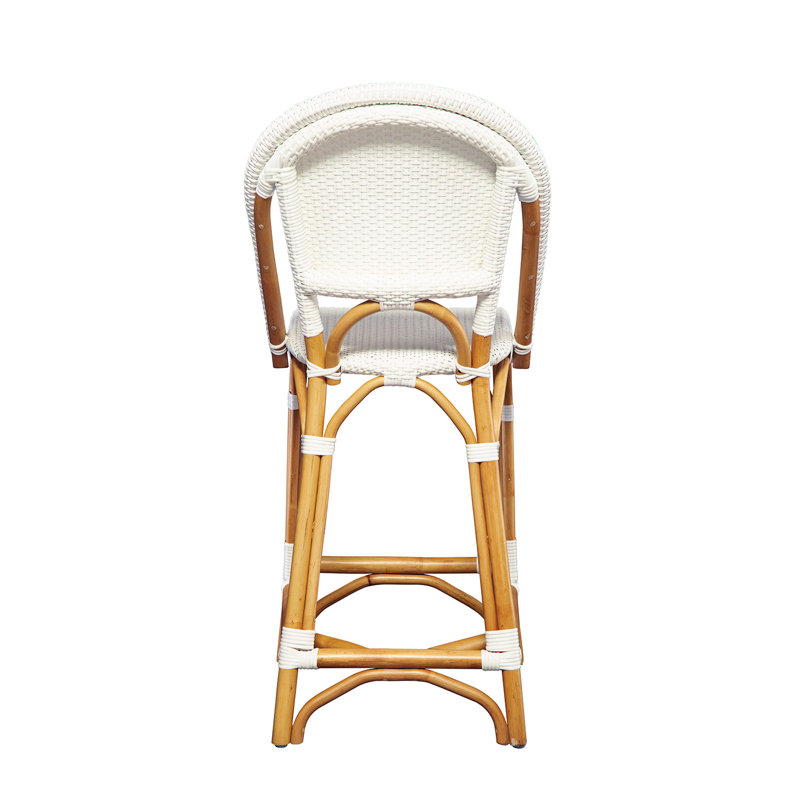 Leroy Bar Stool, White, Counter Stool (26.5" Seat Height)