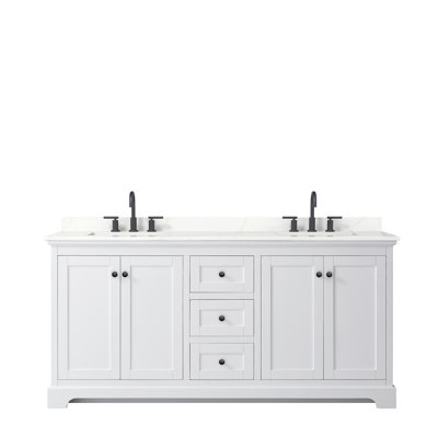 Avery 72'' Double Bathroom Vanity with Quartz Top