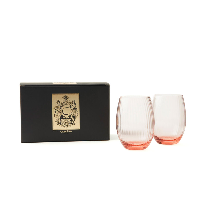 Quinn Handmade Crystal Drinking Glass, Rose