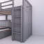 118'' Solid Wood Twin-Twin Over Full L-Shaped Bunk Bed With 3 Drawers, Portable Desk And Wardrobe-1205507546