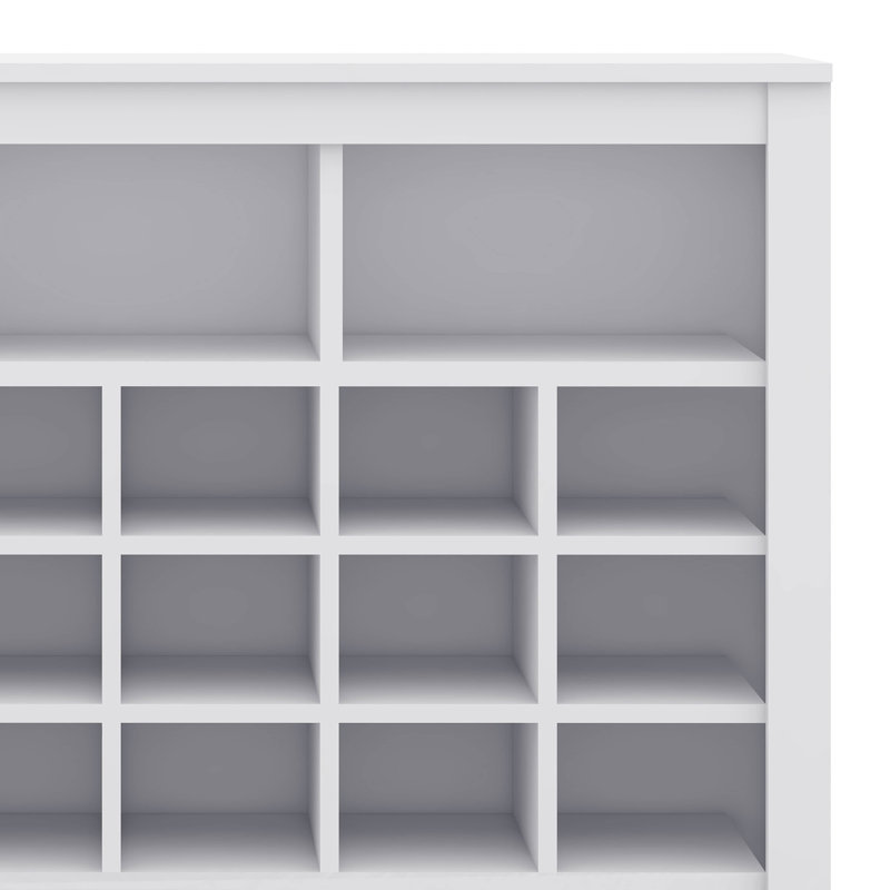 Armoire de rangement moderne à 24 casiers avec armoire incurvée, base polyvalente pour le couloir et le salon Sleek Design