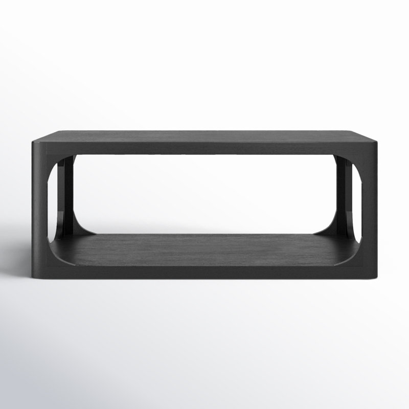 Sybil Solid Wood Coffee Table, Black