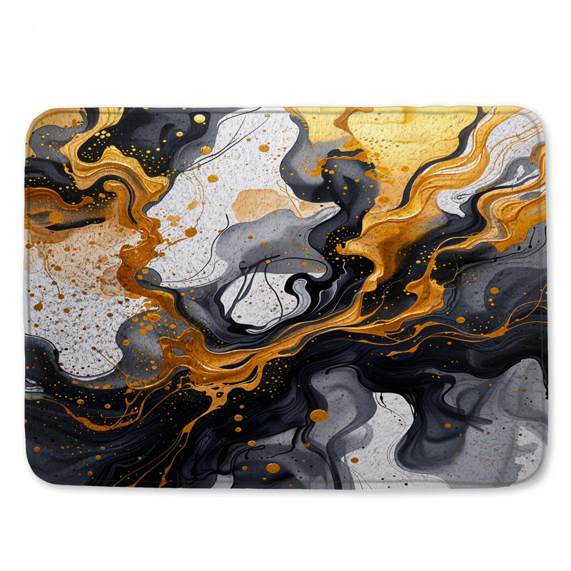 Tapis de bain abstrait, 34in W x 21in L