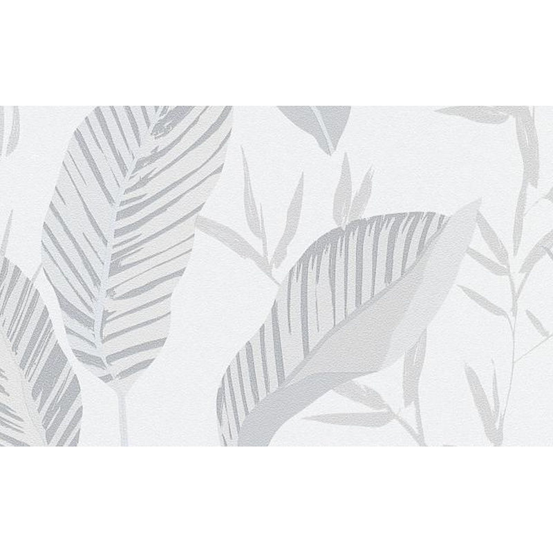 Papier peint texturé floral, Gris / gris clair