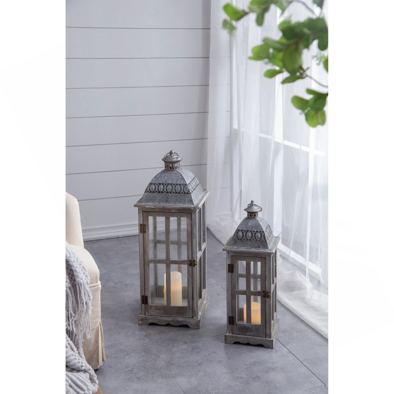 Lanterne de bougie en bois décorative, porte-lanterne ouragan