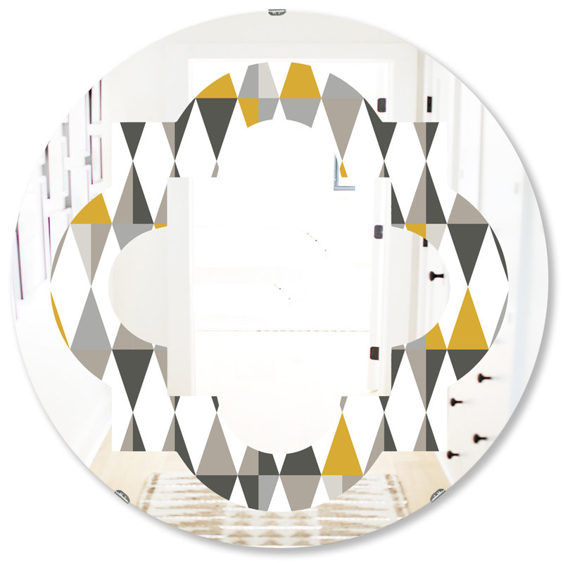 Miroir mural Quatrefoil, H 31,5 po x l po