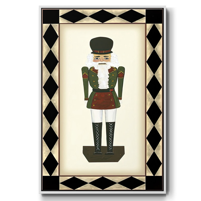 " Nutcracker II ", 25" H x 17" W x 1.5" D, White
