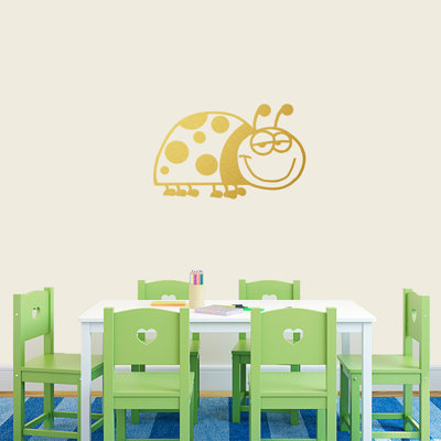 Décalcomanie murale dessin de coccinelle