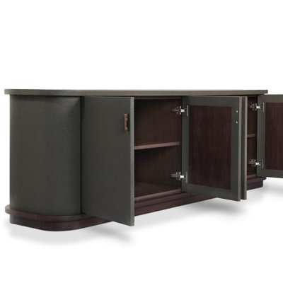 Berlin Media Console-Worn Black Veneer