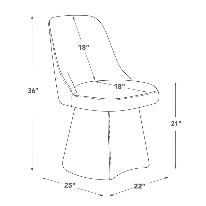 Chaise pivotante rembourrée en tissu, Lin lin