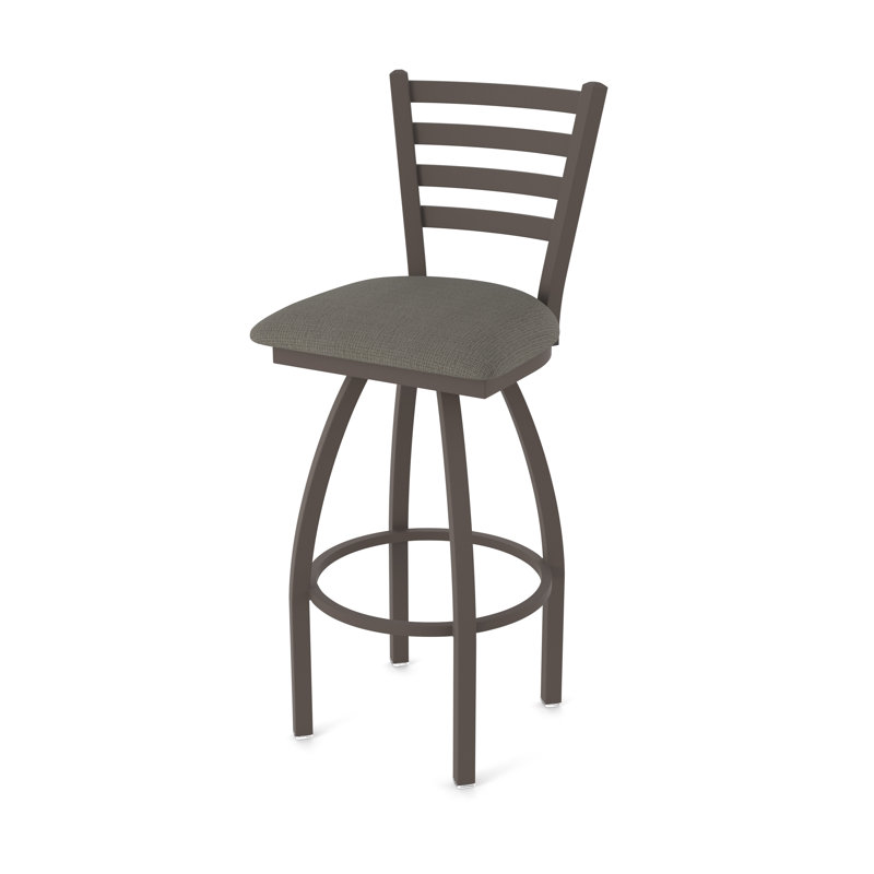 Jackie Swivel Stool, Bronze, Extra Tall (36" Seat Height), Fabric-Graph Chalice