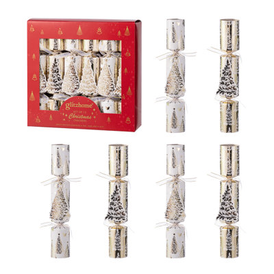 Craquelins d'arbre de Noël 12PK - 1,5 po de diamètre x 10 po de hauteur - avec des cadeaux amusants à l'intérieur