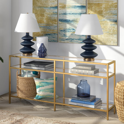 Ceno Glass Top Console Table