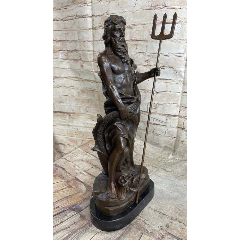 Statue de marbre Atlantide Poseidon Neptune Sea