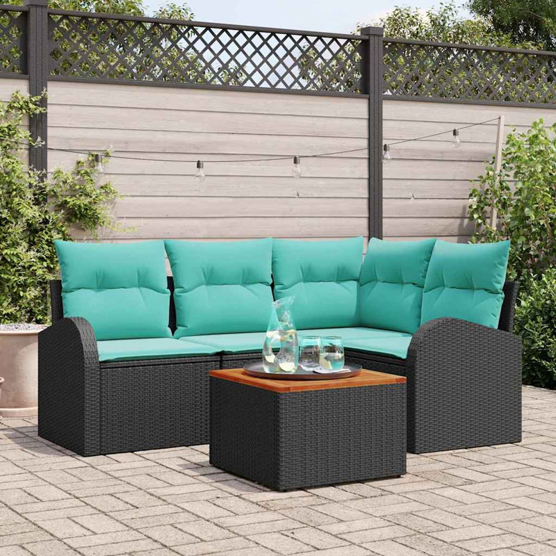Ensemble de canapé de jardin avec coussin 5 pièces vidaXL