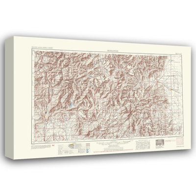 Lark Manor™ USGS Gallery Wrapped Canvas Art Titled: Durango CO Sheet, USGS 1953