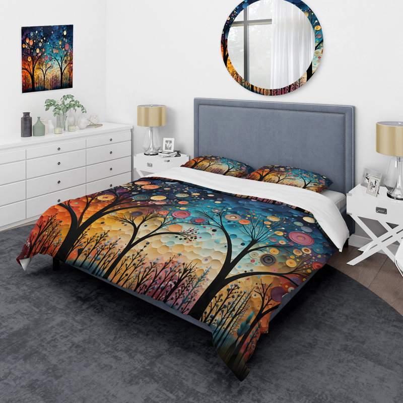 Ensemble de housse de couette Colorful Whimsical Wanderlust III - Abstract Collages