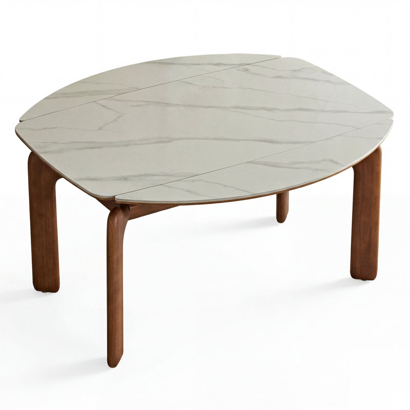 31.89 - 50.98 inches solid wood foot adjustable dining table