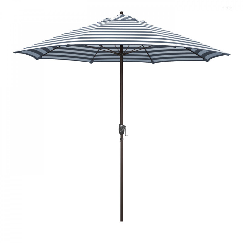 Mika 108'' Umbrella, Navy White Cabana Stripe