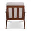 Chaise d'appoint Mid-Century moderne idéale pour les chambres relaxantes en gris et revêtue de tissu