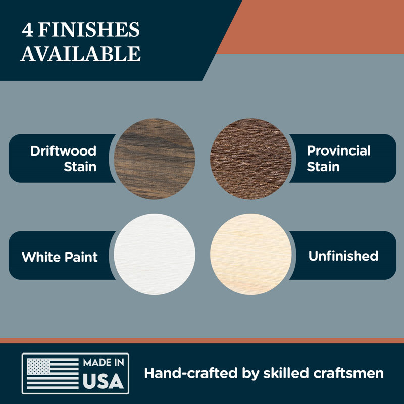 Tablette de cheminée rustique en bois - fabriquée et usinée à la main aux États-Unis, Rustique provincial, 4"