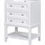 Meuble-lavabo blanc 24 po avec lavabo en bois massif et armoire en céramique