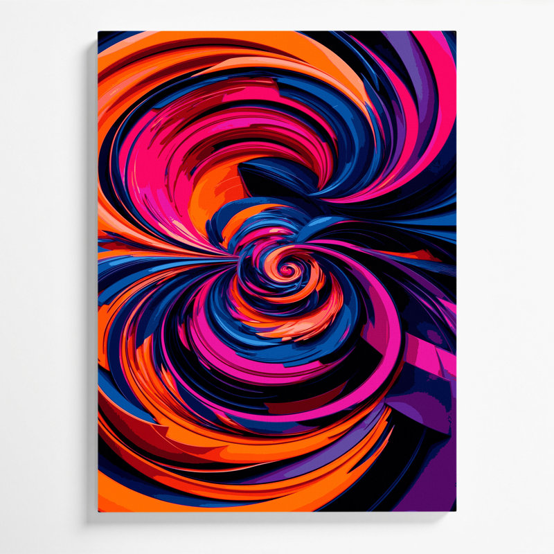 Art numérique sur toile, abstraction numérique 89, H 20 po x l 24 po
