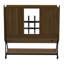 Support TV 32-50" avec fixation murale, chariot à roulettes pivotant à 360° avec verrouillage, 3 compartiments de rangement, prise électrique et écran déroulant, en bois, idéal pour la décoration de chambre.