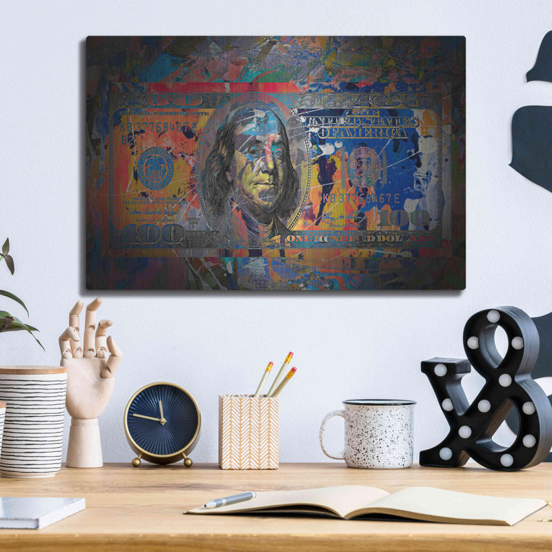 «Benjamin's H Cents», art mural en métal, H 12 po x l 16 po