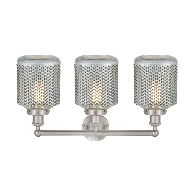 Dore 3 - Light Dimmable Vanity Light, Brushed Satin Nickel