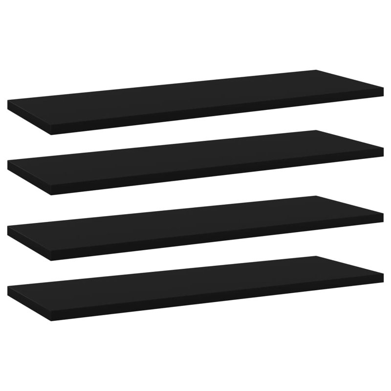 Tablettes flottantes étagères murales, Noir, H 0,6 po x l 31,5 po x P 7,9 po