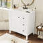 Meuble-lavabo 30 po avec lavabo en céramique, 3 tiroirs noir-17079957