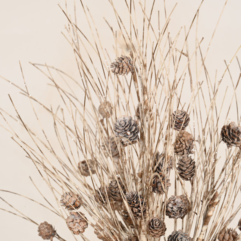 Arrangement floral de bouleau artificiel rustique artificiel automne et hiver avec de longues tiges pour décoration de table