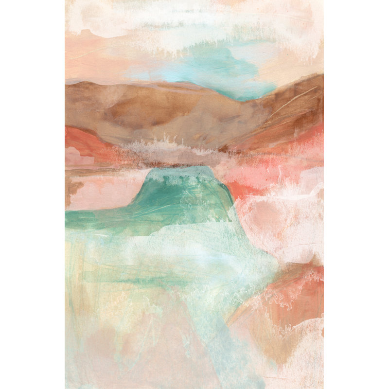 Watermark Mesa II by June Erica Vess - Painting on Canvas, Black Floater Frame, 46 cm H x 30 cm W